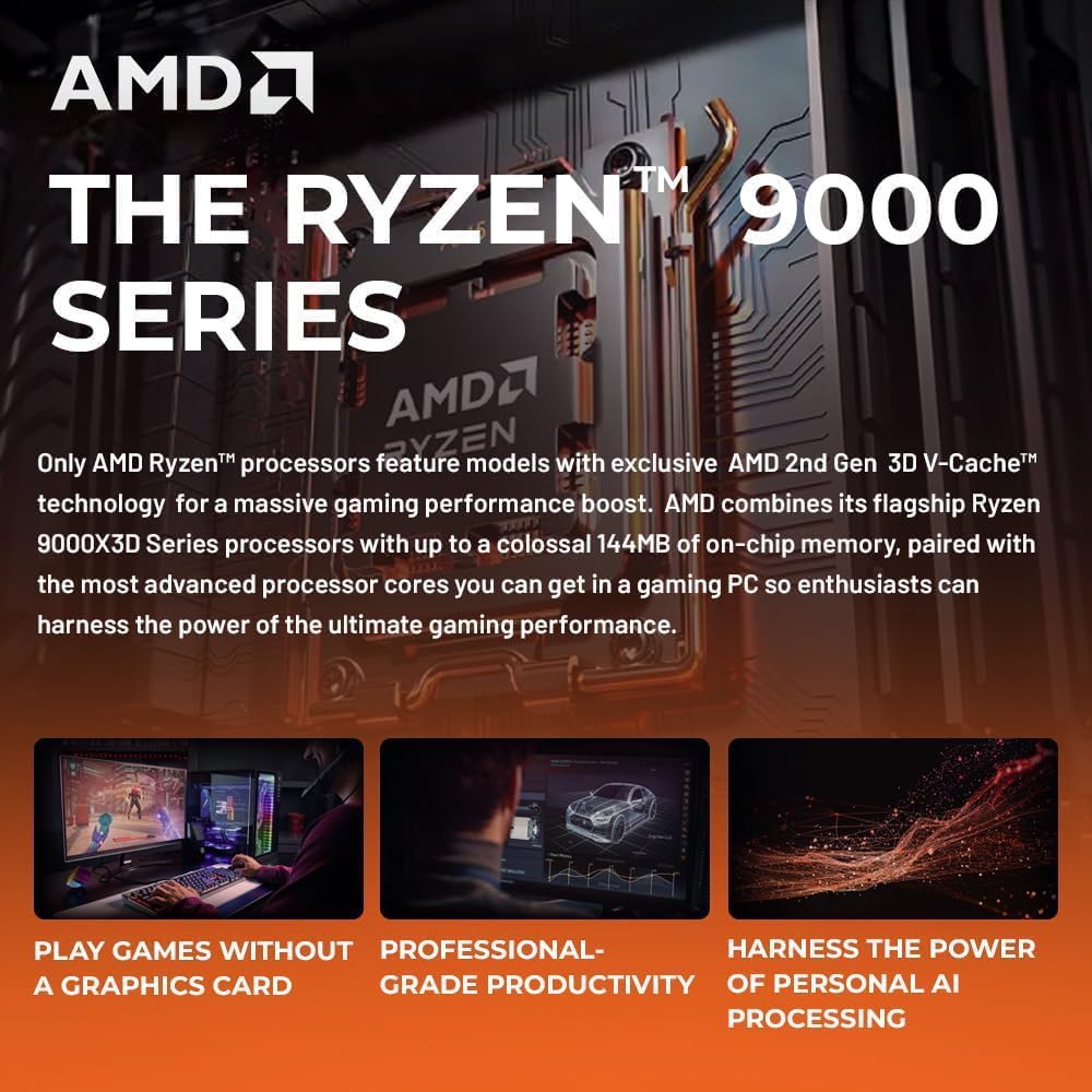 HP OMEN MAX 45L Gaming Desktop with AMD Ryzen 9 9900X3D & NVIDIA GeForce RTX 5090