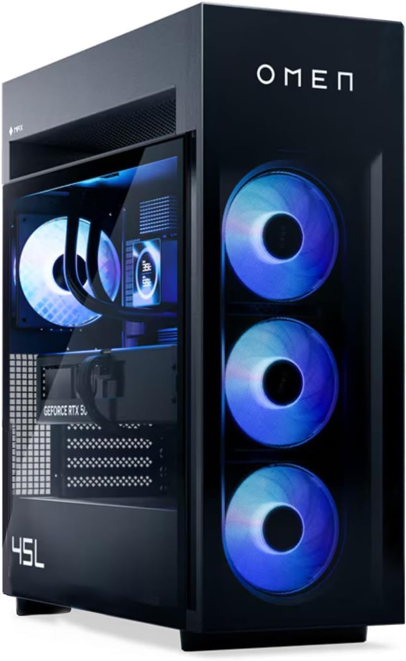 HP OMEN MAX 45L Gaming Desktop with AMD Ryzen 9 9900X3D & NVIDIA GeForce RTX 5090