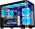 Archangel Gaming PC: High-end black tower featuring an Intel Core i9-14900HX CPU, RTX 5060 Ti 8GB GPU, 16GB DDR5 RAM, and a 1TB NVMe SSD. Equipped with WiFi 6 and built for streaming, video editing, workstation tasks, and 4K/8K media.