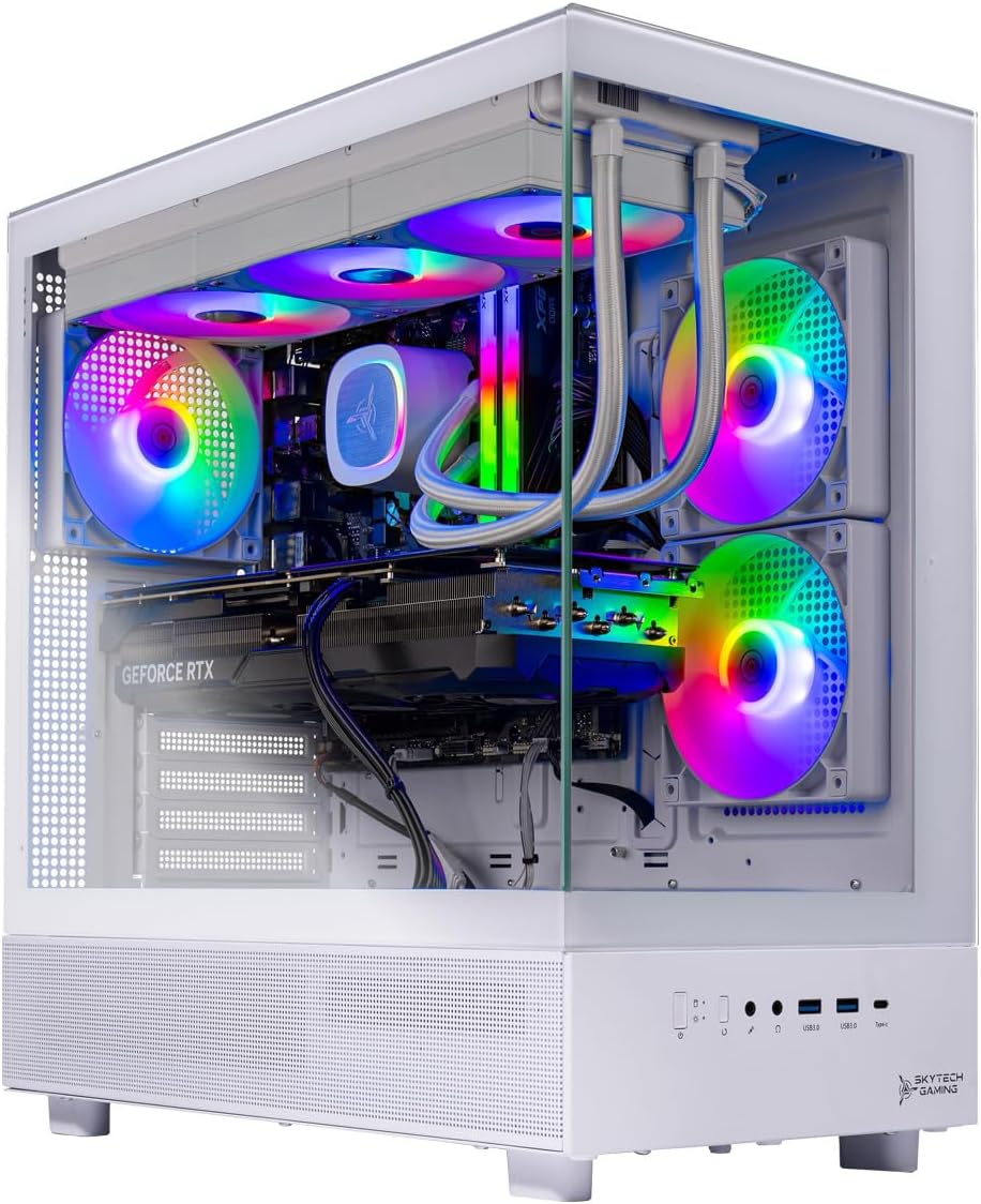 3 Gaming PC: Dominate gaming with a fast Ryzen 7 7700X CPU and powerful NVIDIA RTX 5070 12GB GPU. Built for elite performance, it packs 32GB DDR5 RAM, 1TB Gen4 NVMe SSD, 360mm ARGB AIO cooling, 850W Gold PSU, and Win 11 with Wi-Fi.