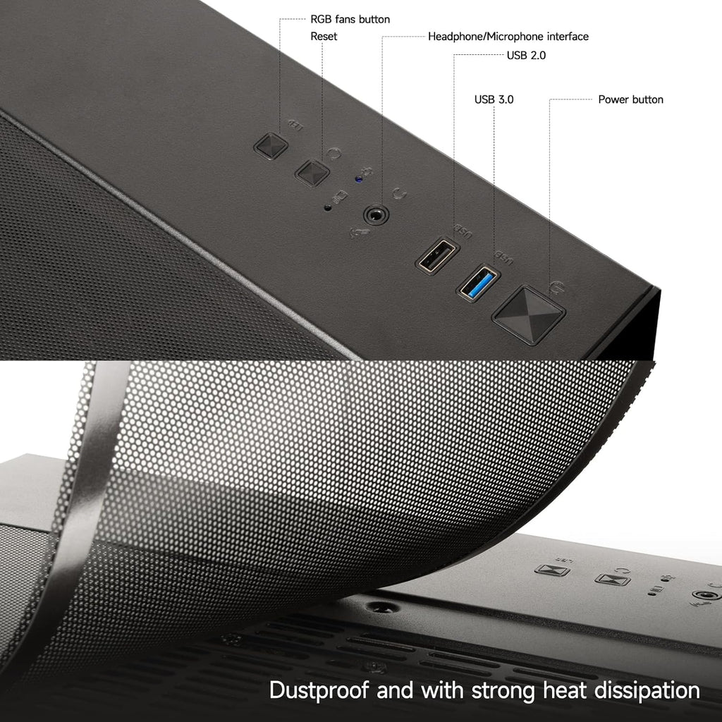 Gaming Desktop PC: Versatile setup featuring a Ryzen 5 4500 CPU, GeForce RTX 3050 GPU, 16GB DDR4 RAM, and 512GB NVMe SSD. Equipped with fast WiFi 6—built for reliable gaming, smooth streaming, schoolwork, and home office tasks.